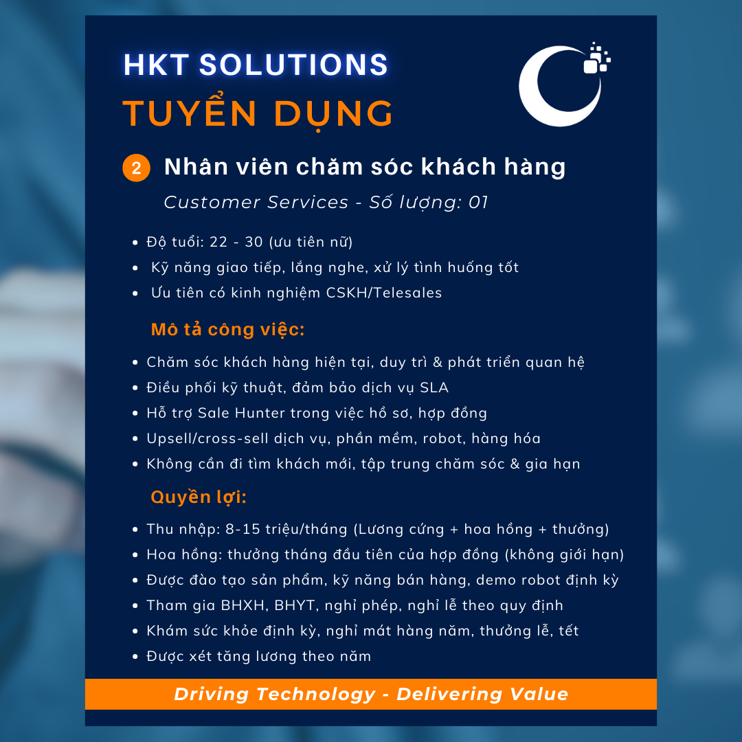 tuyển dụng nhân viên chăm sóc khách hàng
